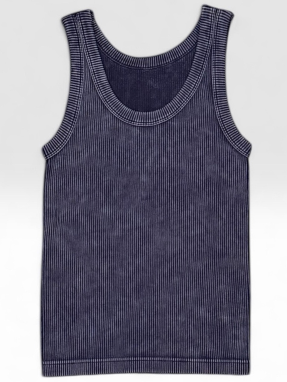 Zenana Reversible Ribbed Tank Gray NWOT L/XL